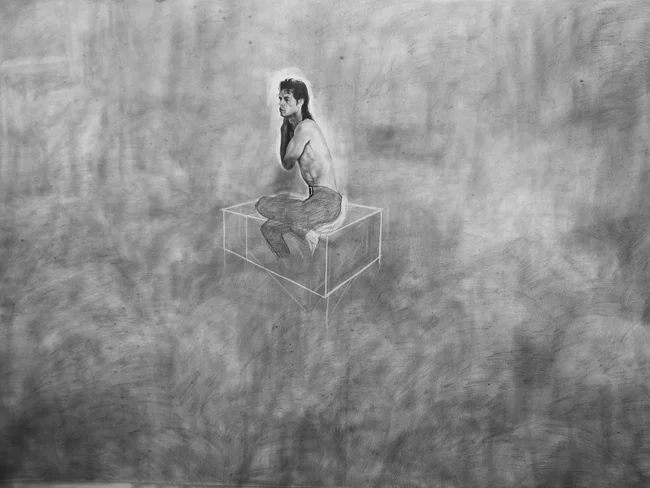 Mick, 2007- 08 Pencil on paper 235 x 159 x 9 cm