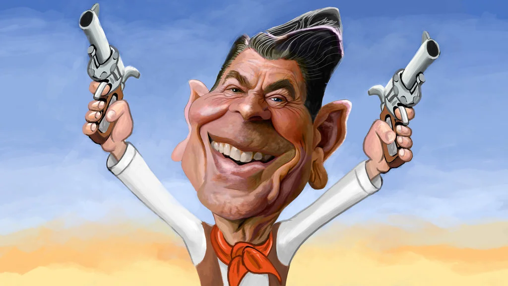 Caricature de Ronald Reagan par Jeff Bell