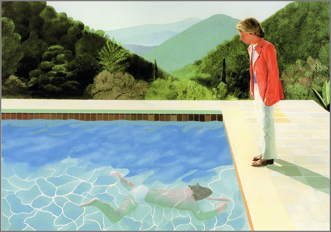 Portrait of an Artist (Pool with Two Figures), 1971. 214 x 304.8