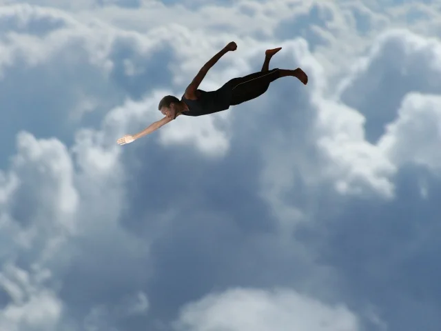 Réalité de l'homme volant par Benoît Reiss 