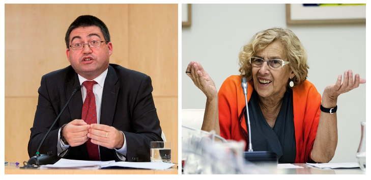 Carlos Sánchez Mato et Manuela Carmena
