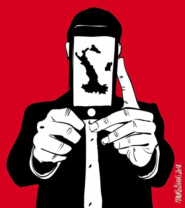 Italie selfie, de Mauro Biani, L'Espresso
