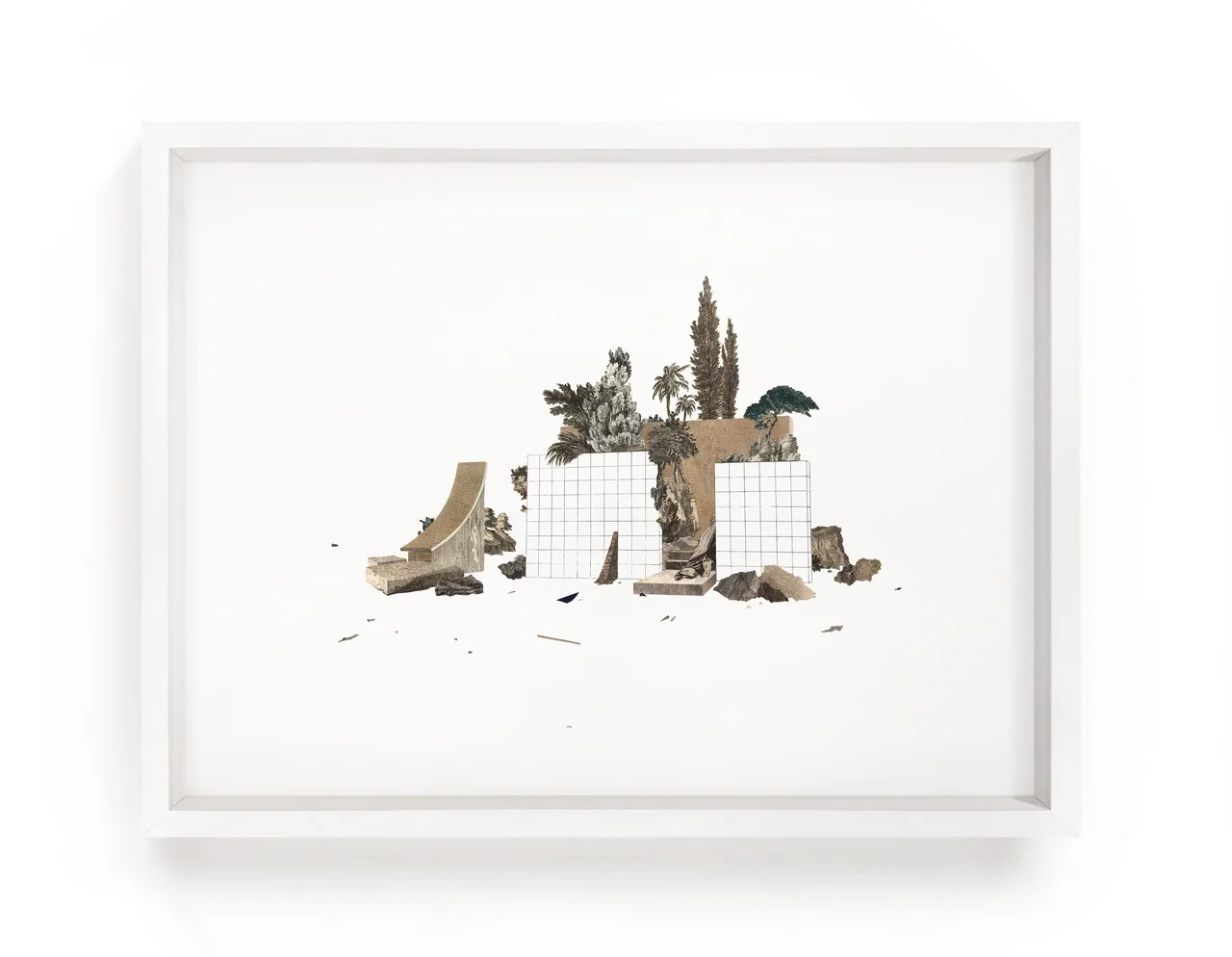 Claire Trotignon The methodmath escape Drawing, collage of engraving 30 x 40 cm - 2018 - Private collection