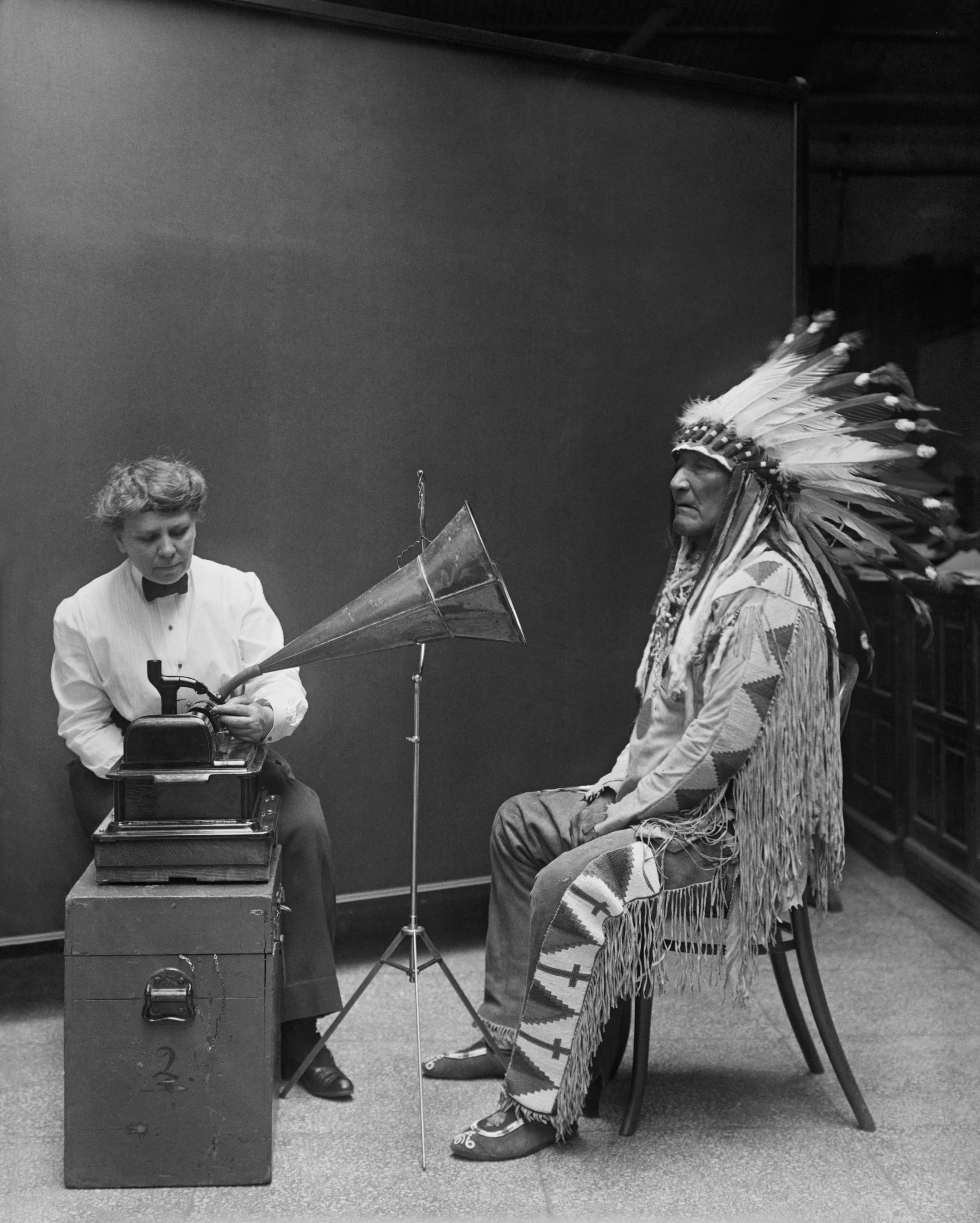 Enregistrement d’un chef indien. 1916