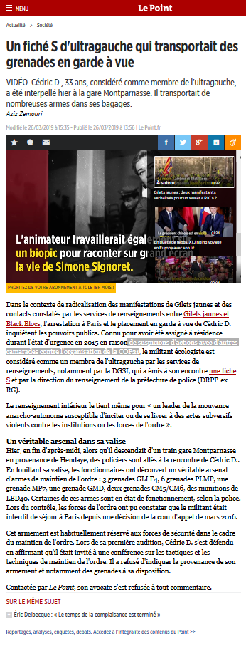 L’article a été retiré par Le Point, mais on peut le retrouver ici, grâce à Web.archive.og