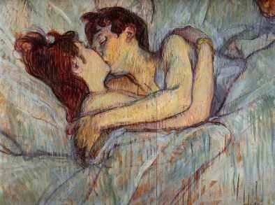 Toulouse-Lautrec, Dans le lit, le baiser, 1893