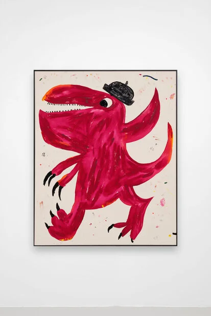 Szabolcs Bozó,&nbsp;I’m a Dino, 2020 Acrylique et pastel sur toile&nbsp;—&nbsp;160 × 130 cm Courtesy Semiose, Paris
