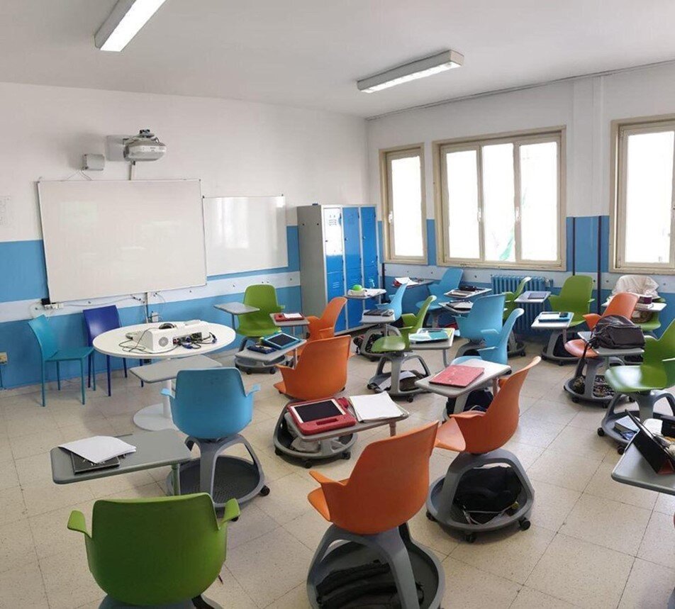 Foucault, Debord et les bancs d'école à roulettes, ou le nouveau design italien (forcément) des salles de classe