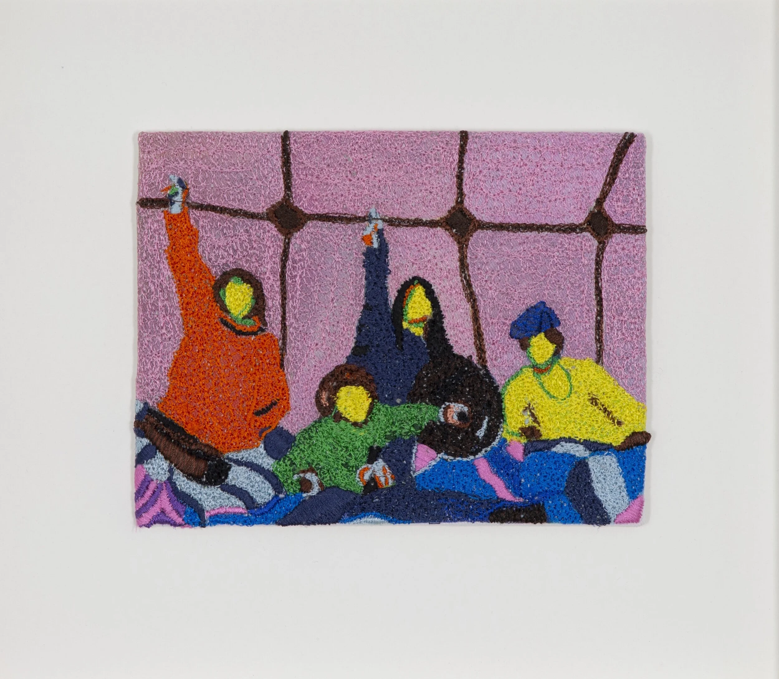 Margaux Derhy, Mémoire Vive 14, 2019, broderie à la machine à coudre, 23 x 27 cm, Courtesy Margaux Derhy