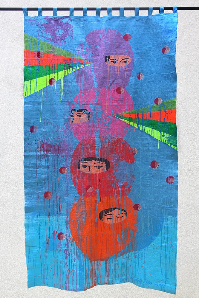 Eko Nugroho / Landscape of Totemism, 2016 manual embroidery