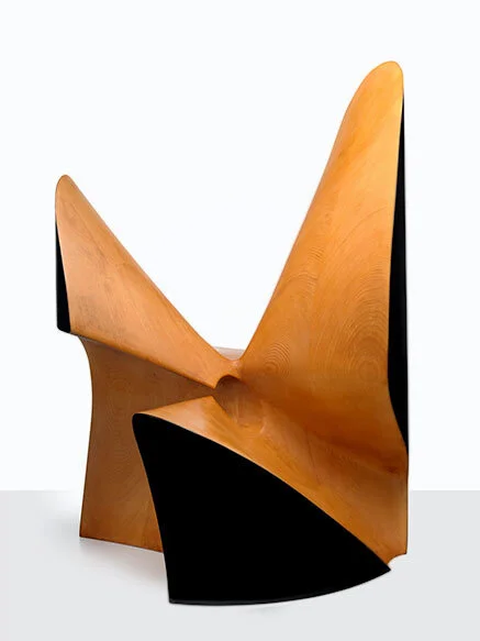 Toshimasa Kikuchi – Geometrical Form 2017 – Japanese cypress and lacquer, 70 x 50 x 50cm