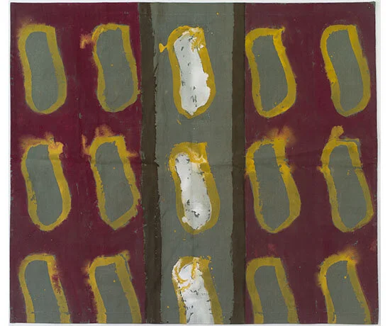Viallat - Sans titre n°065, 2020  Acrylic on Swiss military tarpaulin 130 × 145,5 cm  51 1/8 × 57 2/8 in.