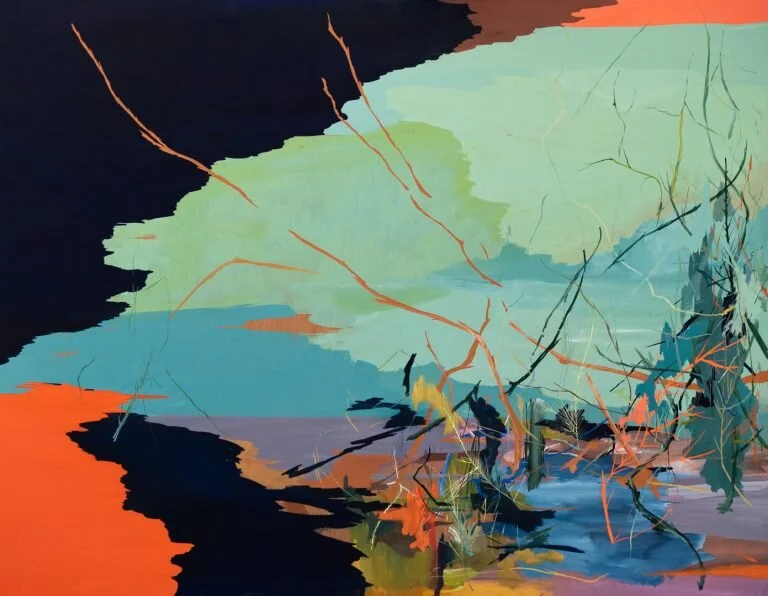 Rita Fischer, Untitled, 2021. Tempera on wood panel, 110 x 140 cm.