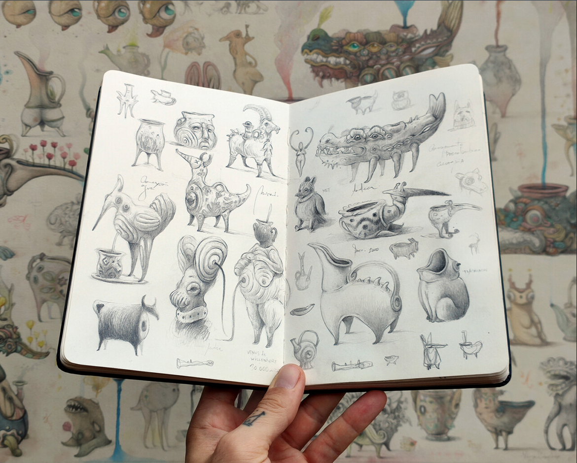Vorja Sánchez convoque les poteries anciennes avec ses illustrations