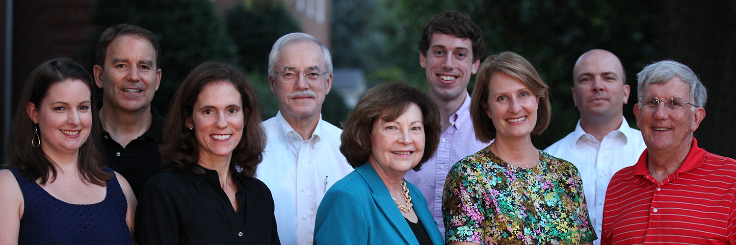Our PNC: Emily Davis, Scott Cox, Denise Ellen, Charles Welander, Faye Rivers, Robert Cochrane, Val Kling (co-chair), Jon Hottinger, and Jimey Ames (co-chair)