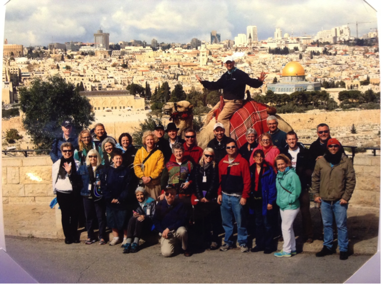 The team in 2014 overlooking Jerusalem 