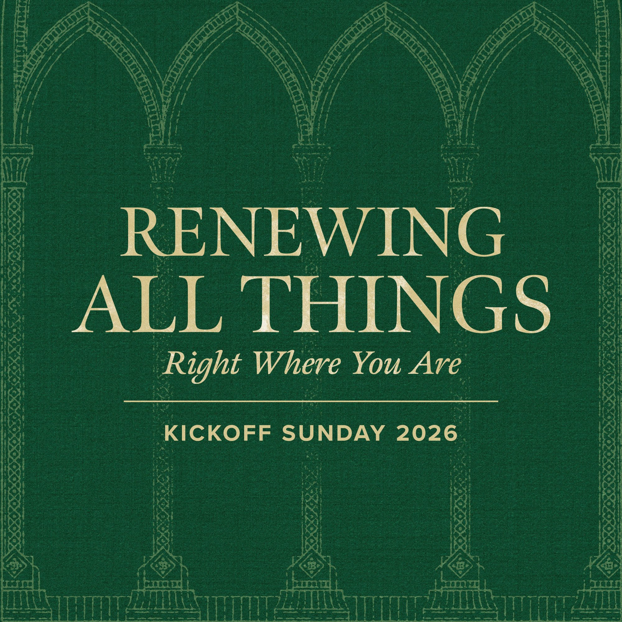 Renewing All Things Right Where You Are