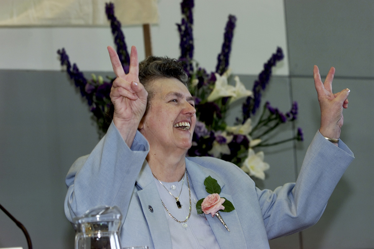Keynote speaker, Joan Chittister, OSB at Women's Ordination Worldwide International Conference Dublin, Ireland June 29 - July 2, 2001