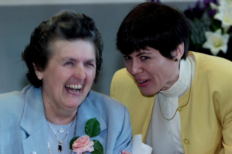  Joan Chittister and Gabrielle Cassidy at Women's Ordination Worldwide International Conference, Dublin, Ireland 2001 