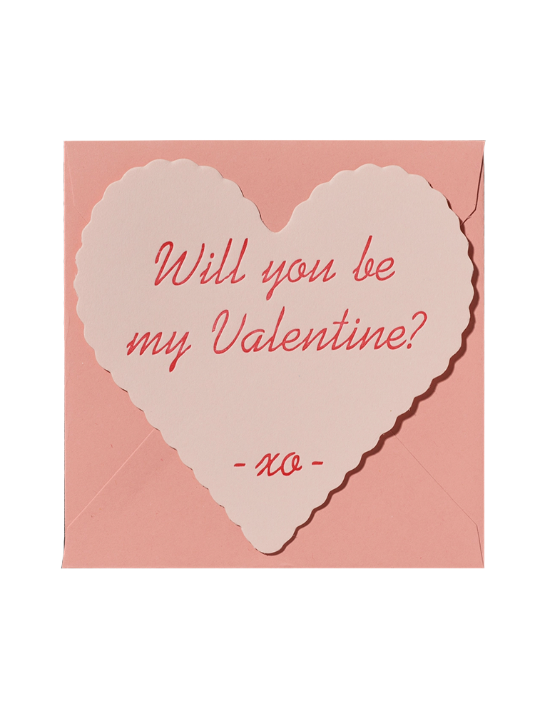 Will You Be My Valentine? — Letterpress Card
