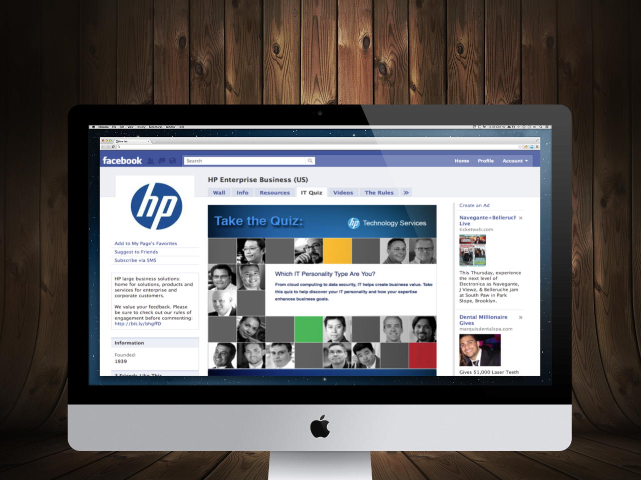 HP: Technology Services Experts Sweepstakes and Facebook Application