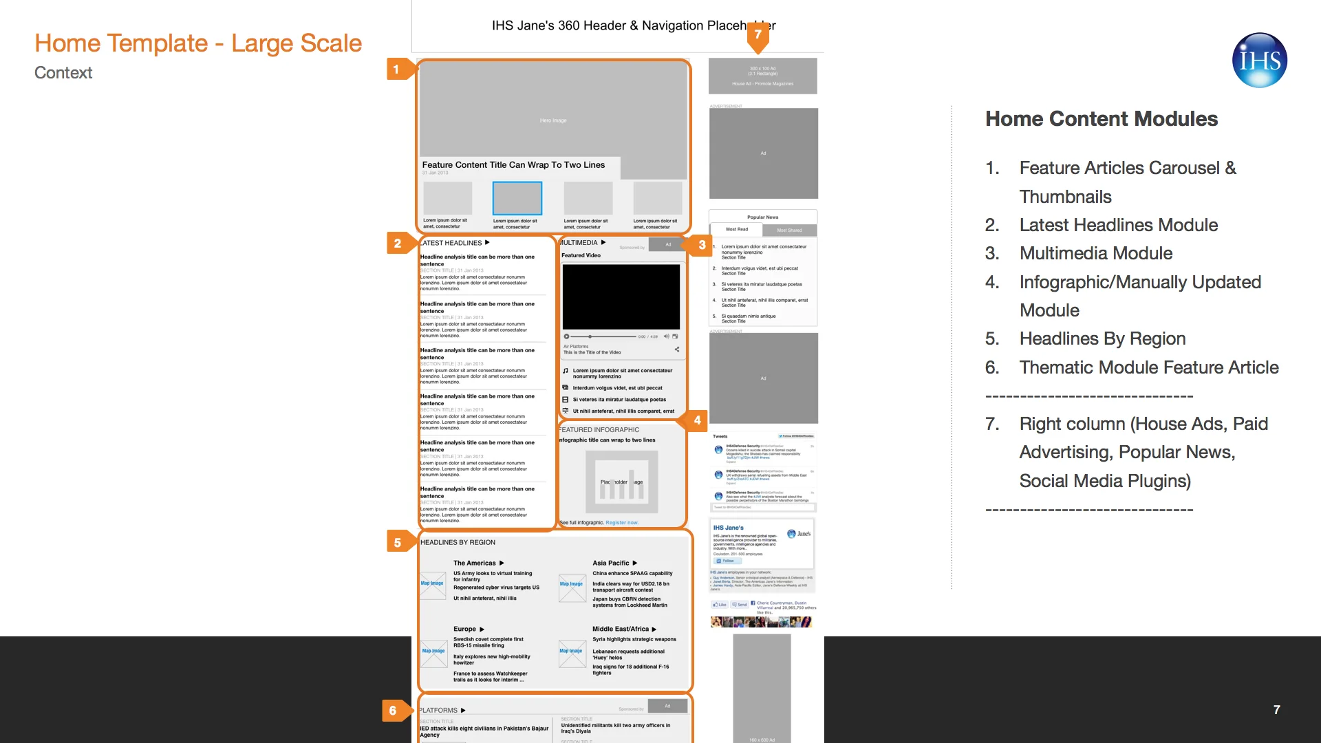 Homepage content definition.