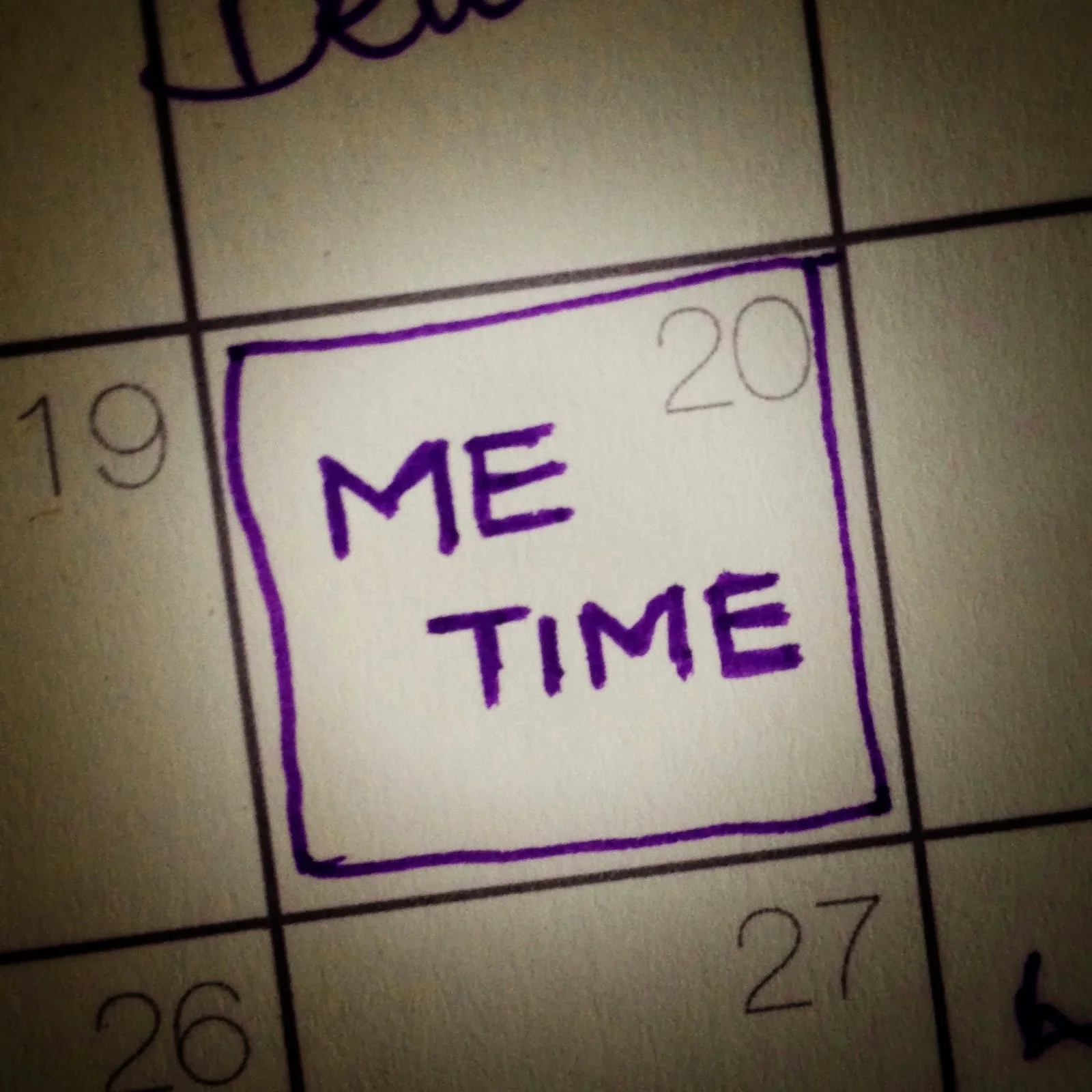 Schedule "me time" with yourself