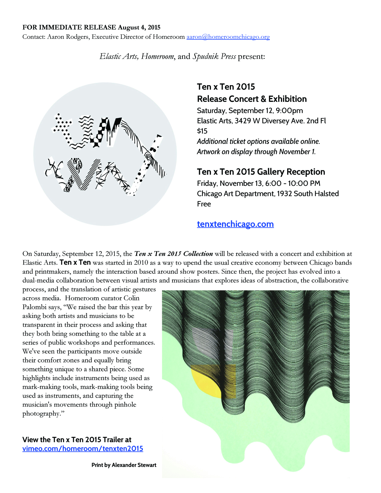 Ten x Ten 2015 Press Release 1/5