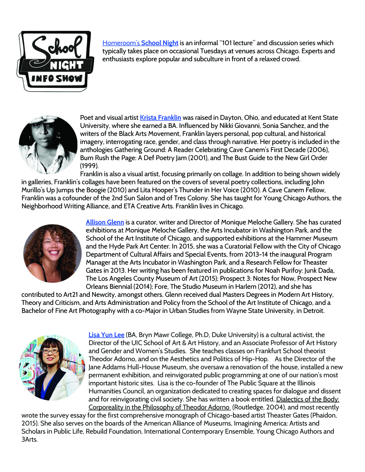 School Night 101 Press Release 2/2