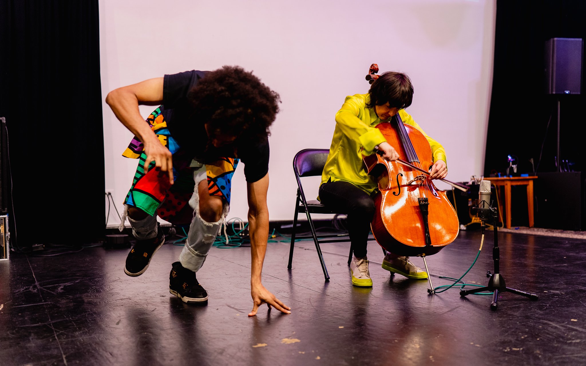  Katinka Kleijn’s Homeroom Residency at Elastic Arts in 2023 featuring Katinka Kleijn and Reflex, photo by Ricardo E. Adame 