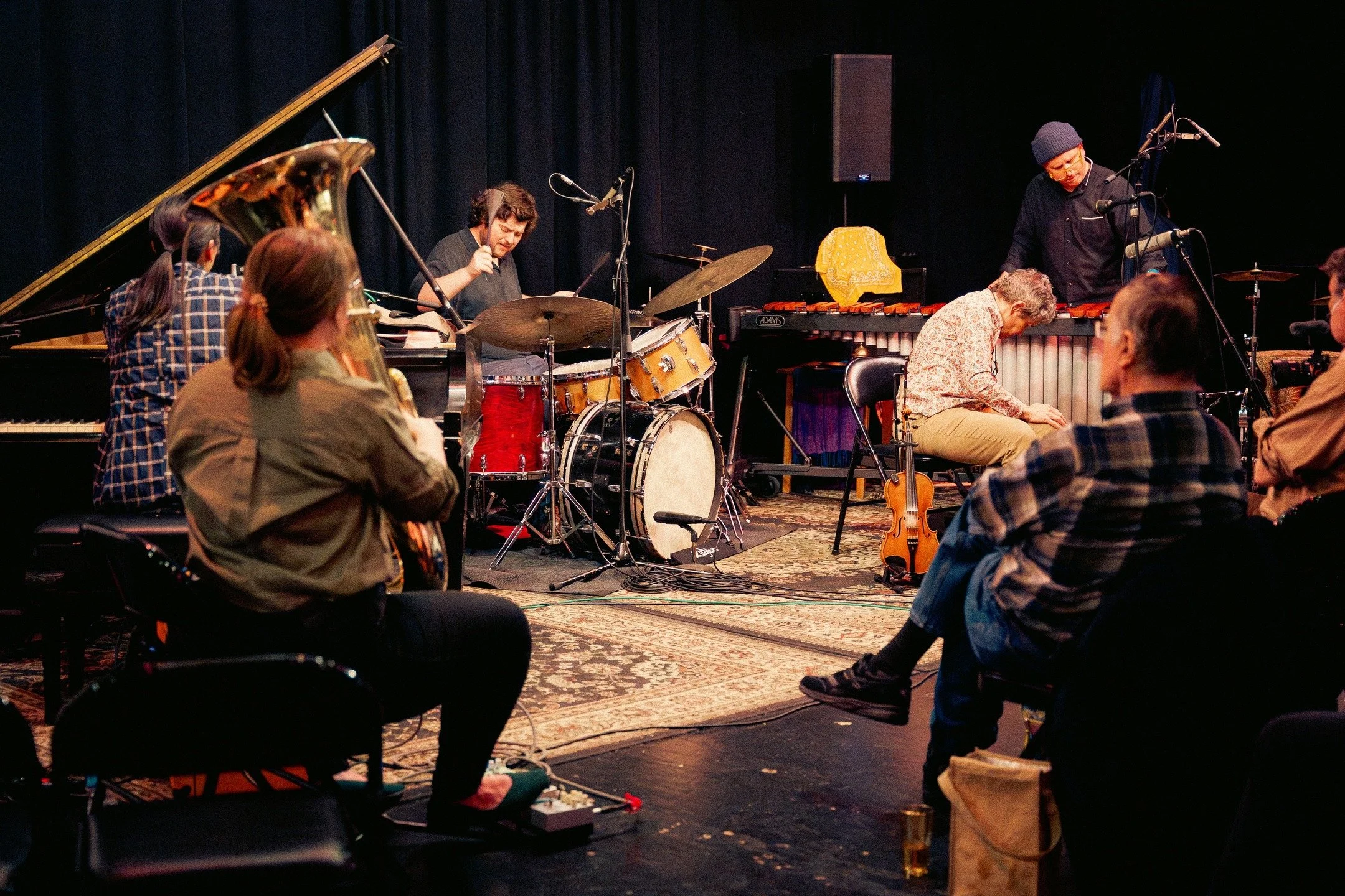 Thank you to everyone who came to the fourth and final performance of Tim Daisy's "Chrome Yellow!"

Congratulations to all the performers who have been a part of this residency over the past month. Special thanks to Tim Daisy, Mabel Kwan, a