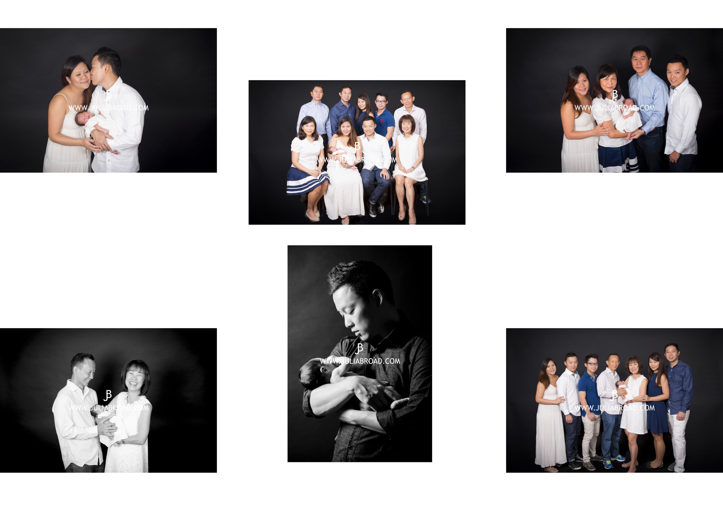 This session was a two parter - family joined from all over the world to celebrate the birth of this perfect little treasure. One of my largest home studio sessions!