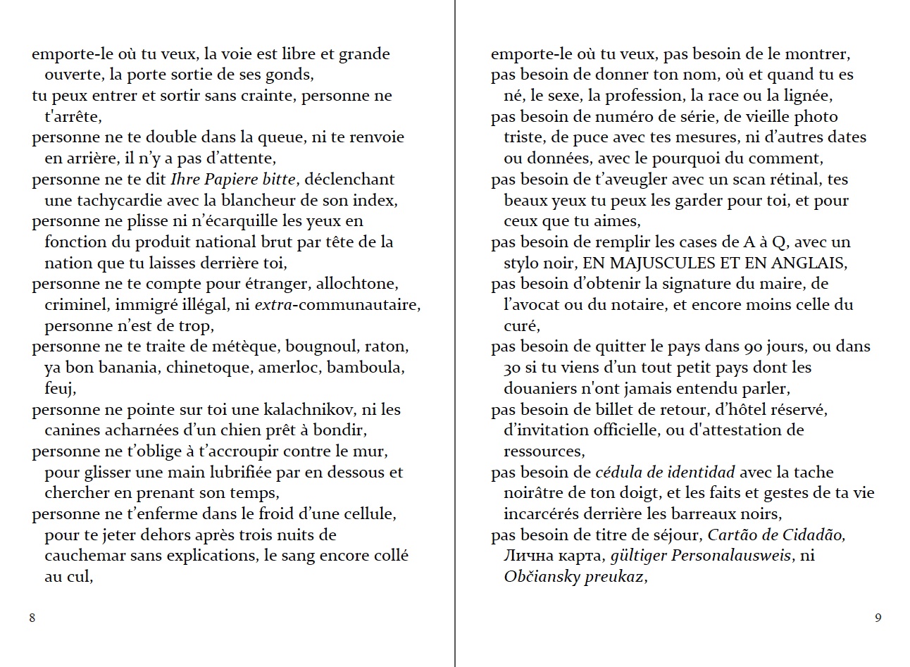p. 8-9 du "Passeport" en français. Adapté par Elizabeth Grech (6ème édition).
