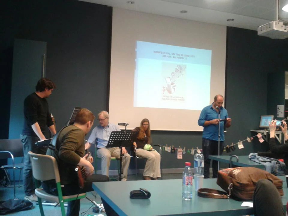 With Giovanni Cognoli (bass guitar) & Andrew Sammut (electric piano), "Migration & Borders" international conference, Univ. of Luxembourg, 26.4.2013