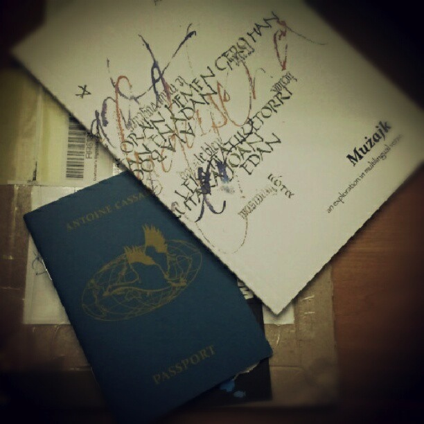 Yes!!! Just arrived in the mail today! I devoured Passport on the way to work. When I got to "no one to brand you stranger, alien, criminal, illegal immigrant, or extra-communautaire, nobody is extra" my eyes started to water... Antoine Cassar touches the essence of humanity. —- Shoshana Sarah, Jerusalem