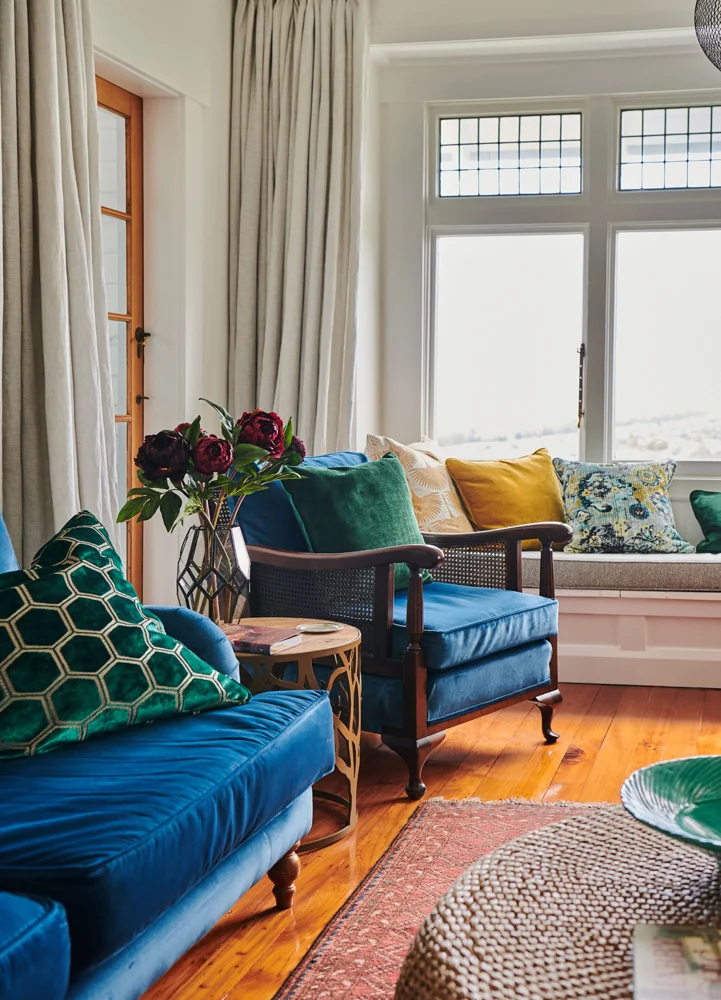 We supplied fabric for curtains, window squab, cushions & furniture | photo: Florence Charvin