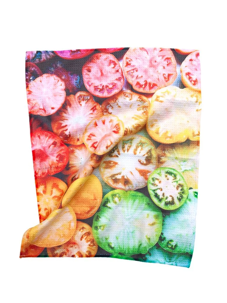 SLICED TOMATO GRADIENT KITCHEN TOWEL