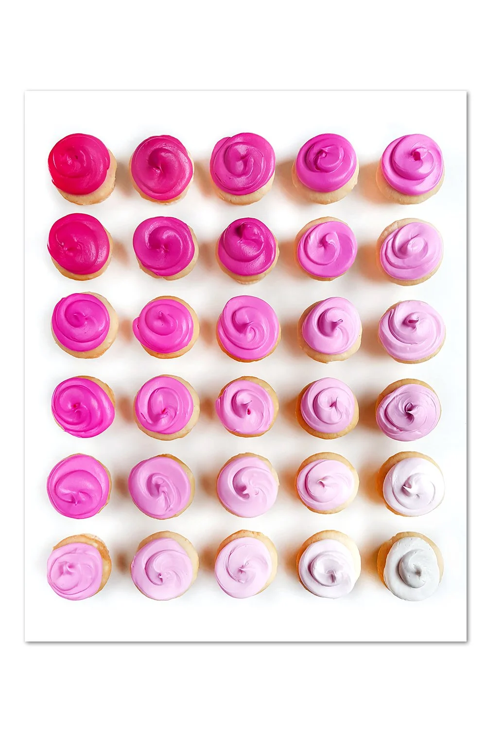 Pink Cupcake Gradient Print