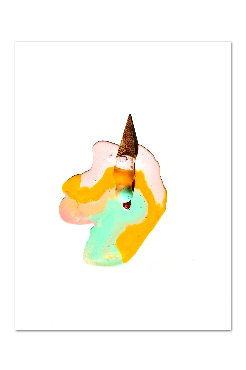 Melted Ice Cream Cone Print
