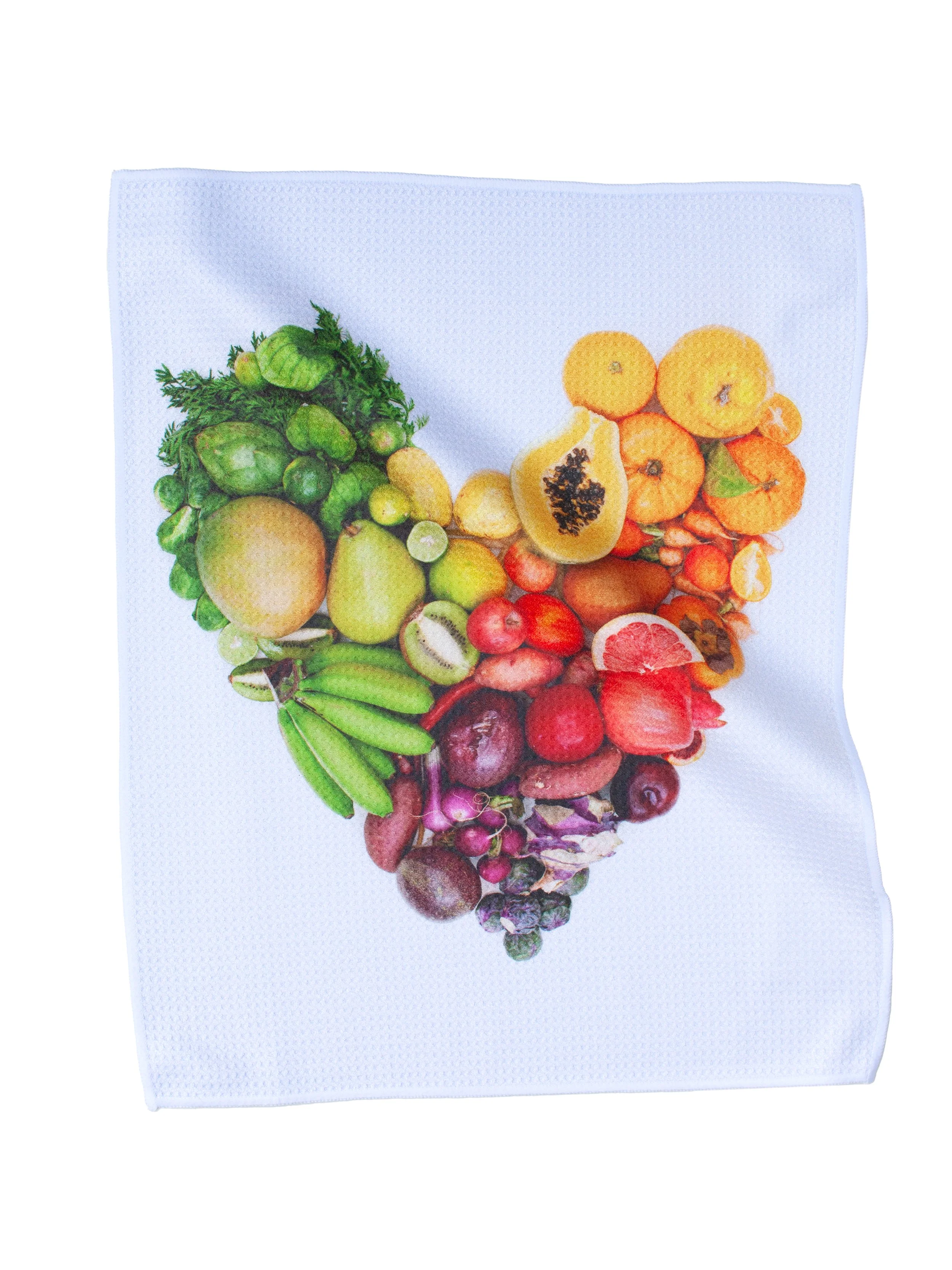 PRODUCE HEART KITCHEN TOWEL