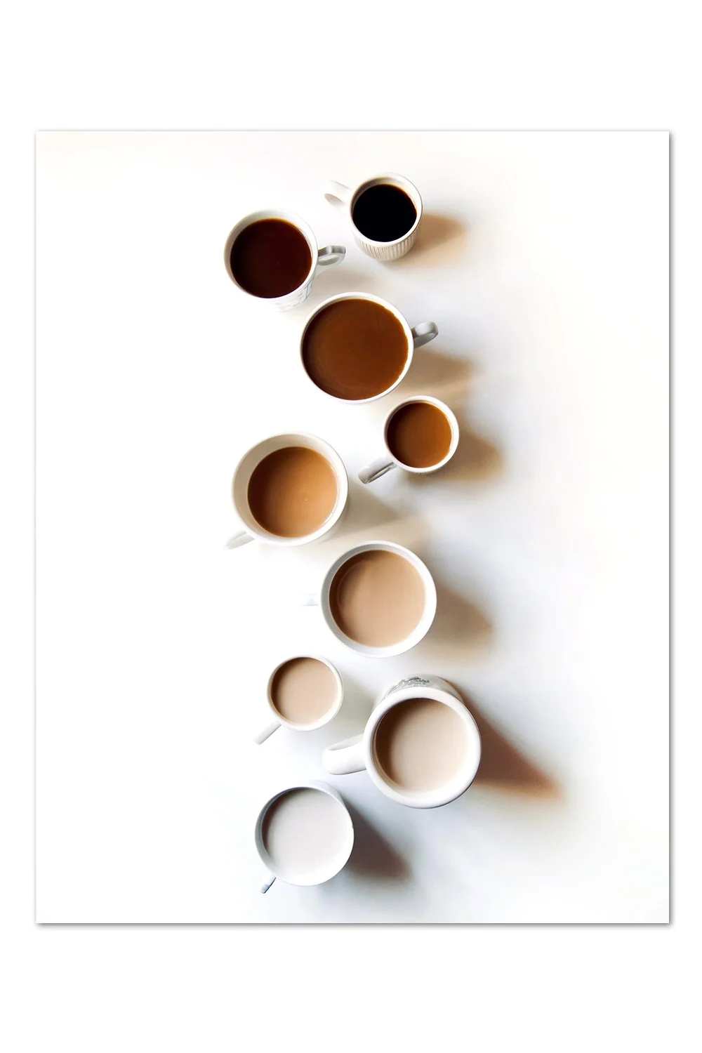 Coffee and Milk Gradient Print