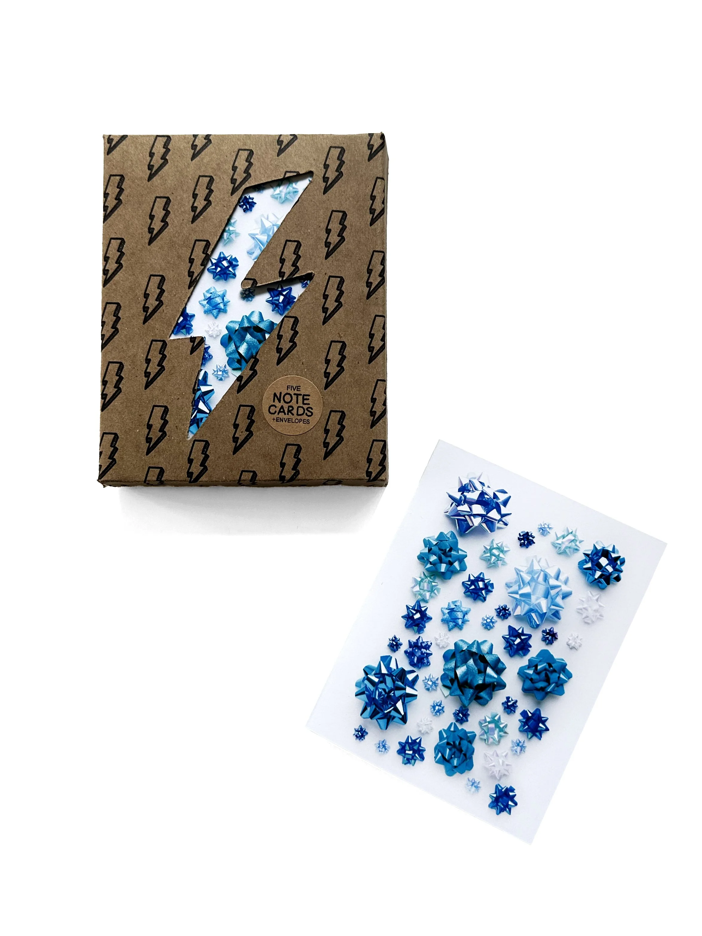 BLUE BOW CARD SET