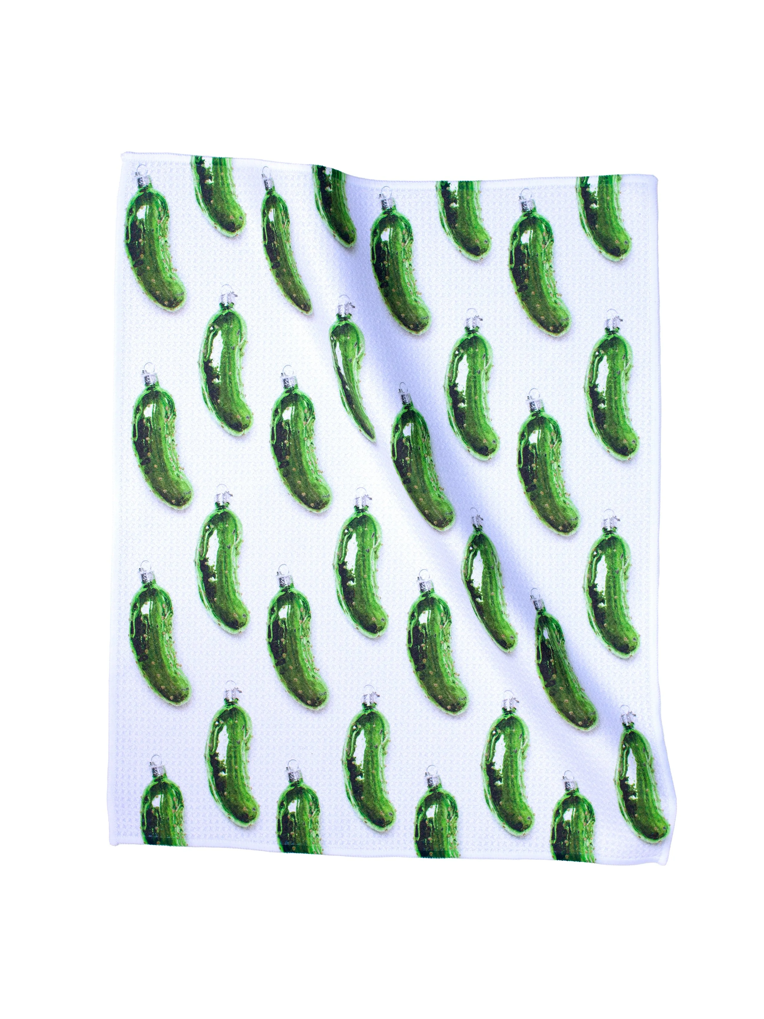 PICKLE ORNAMENT PATTERN KITCHEN TOWEL