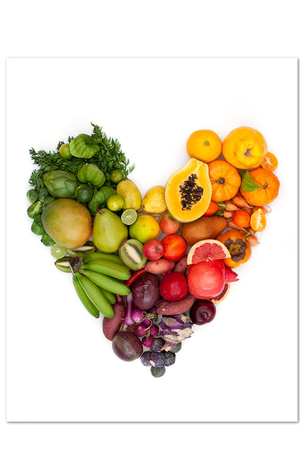 Produce Heart Gradient Print