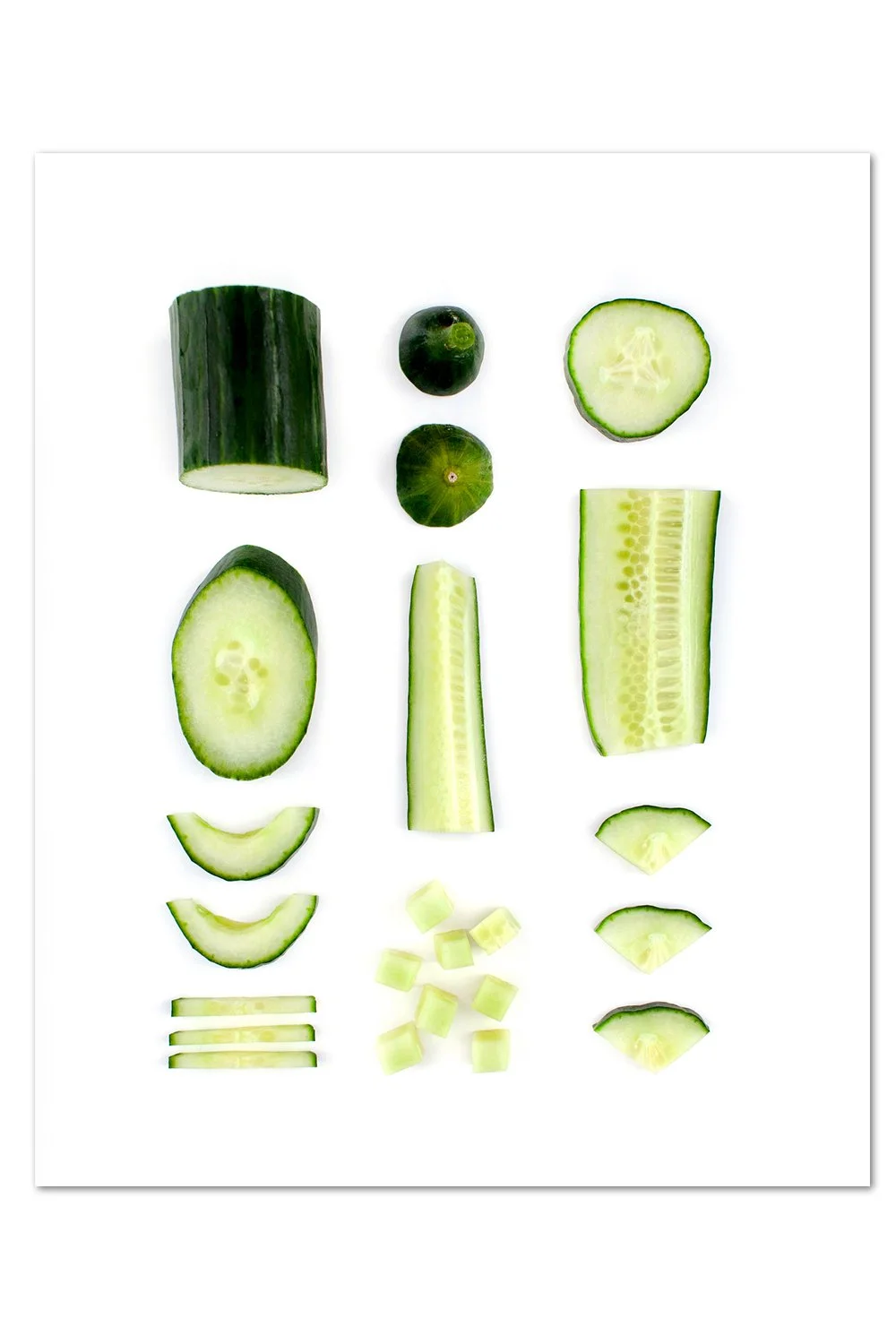 Deconstructed Cucumber Print