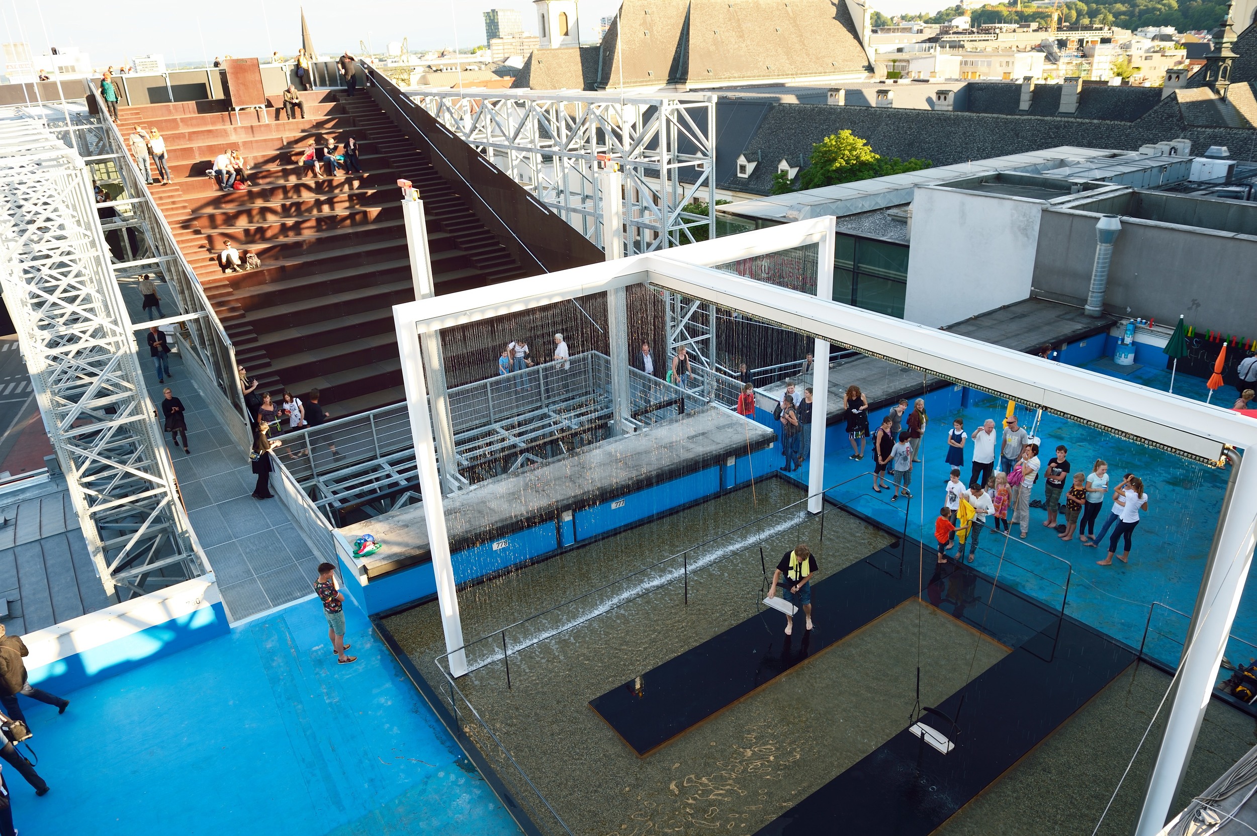 Waterfall Swing viewed from above at OK Center for Contemporary Art