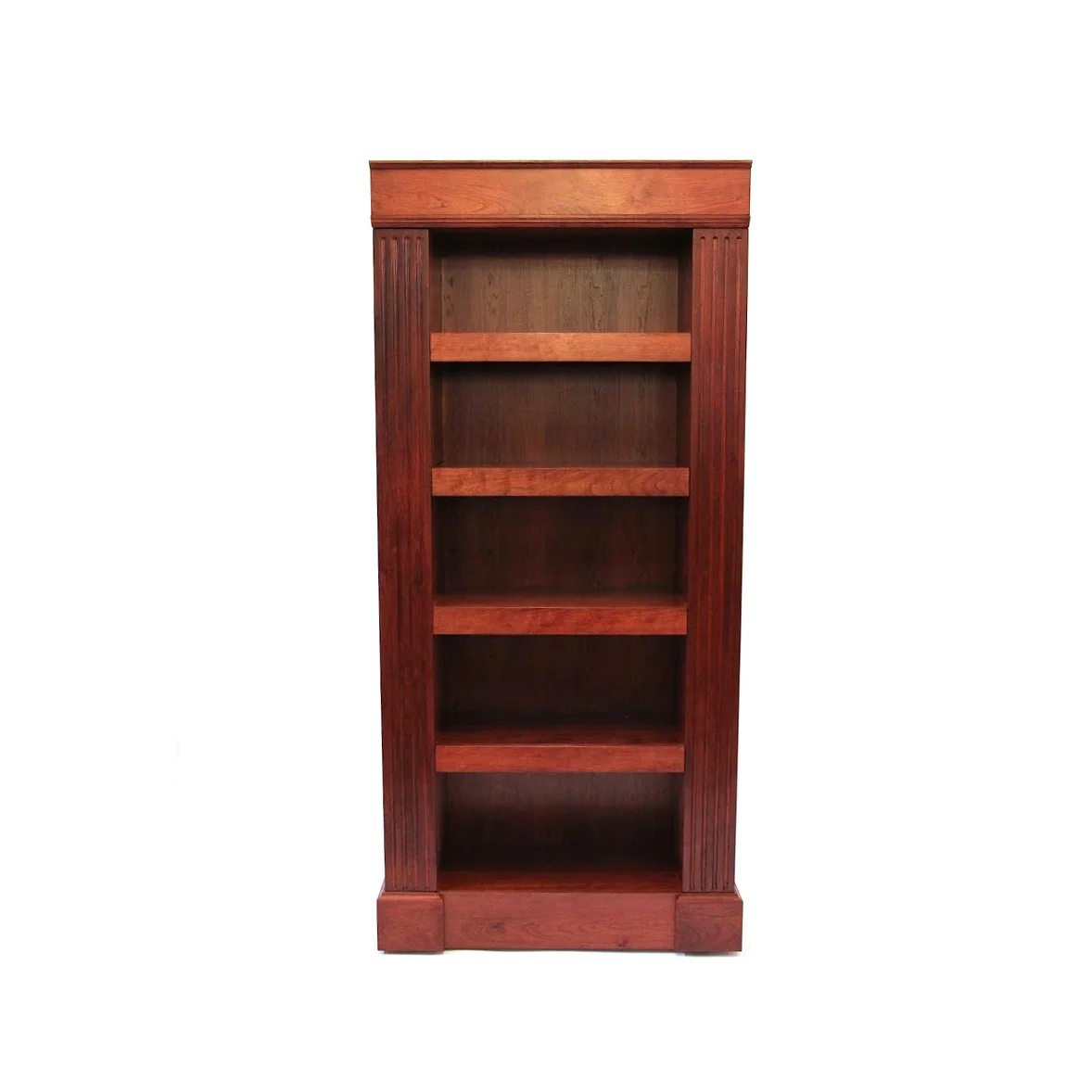Solid wood concealment furniture bookcase featuring discreet hidden storage.