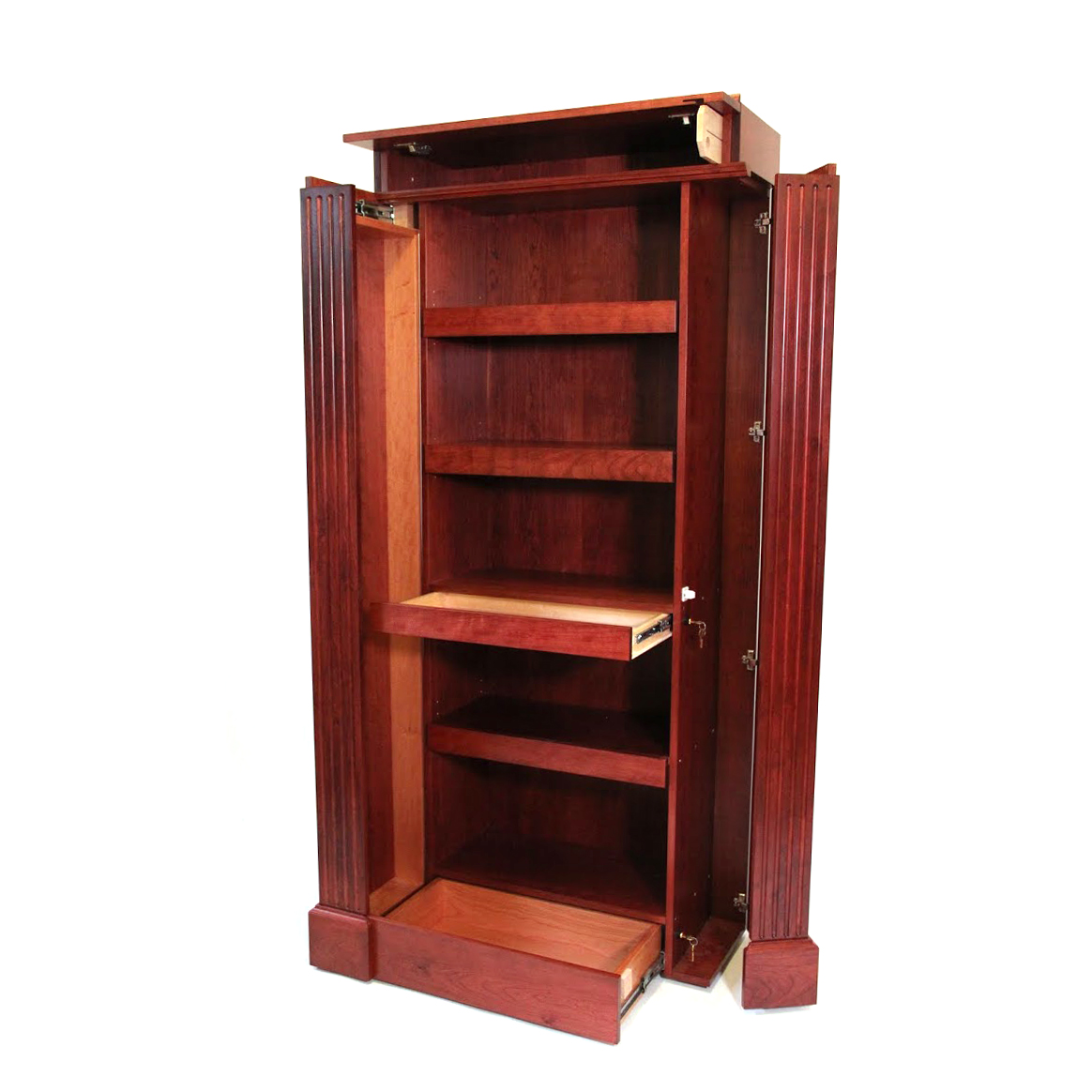 QLine SafeGuard Shelving System-Single Bookcase