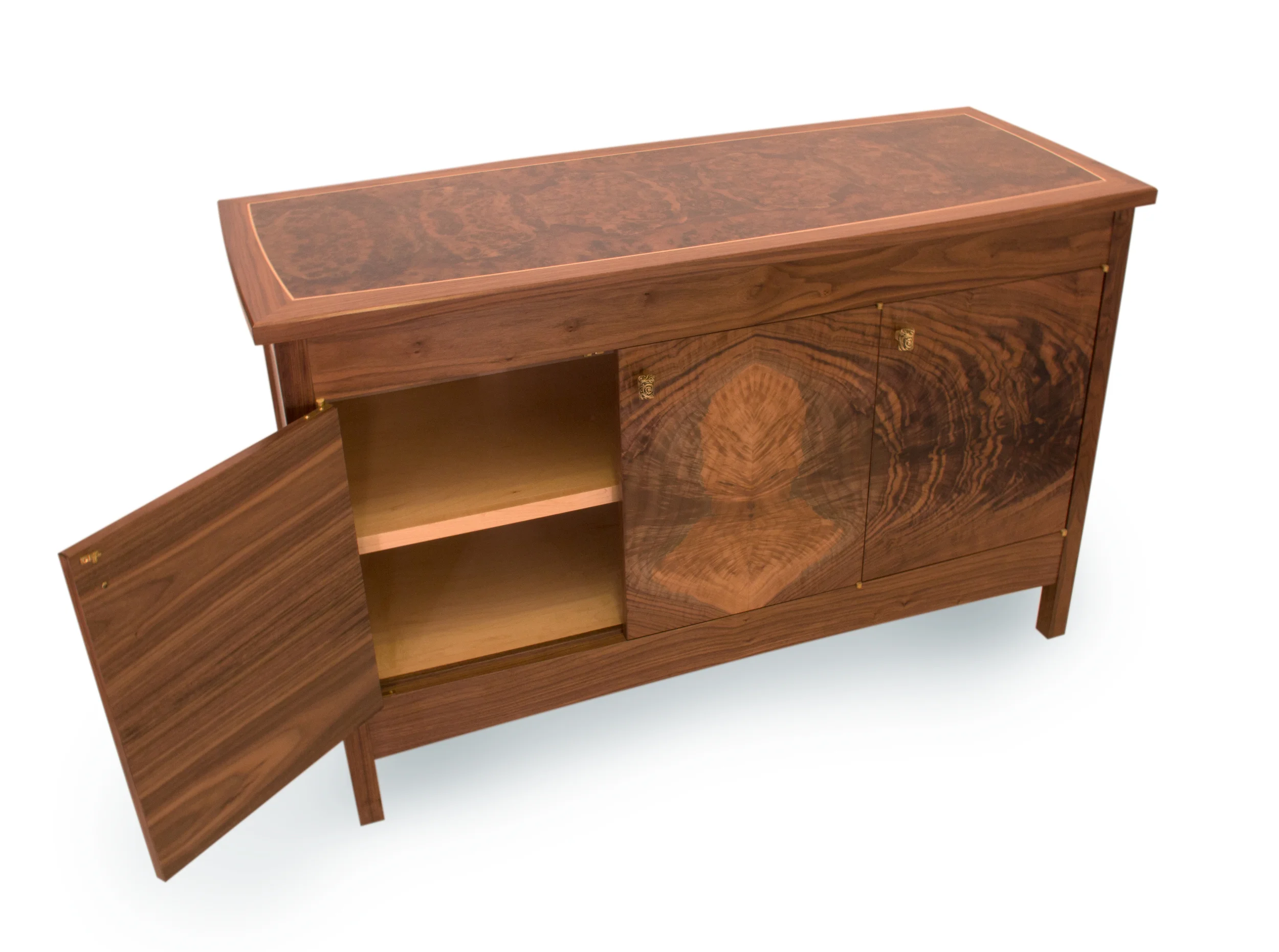 Cabinet with secret compartments
