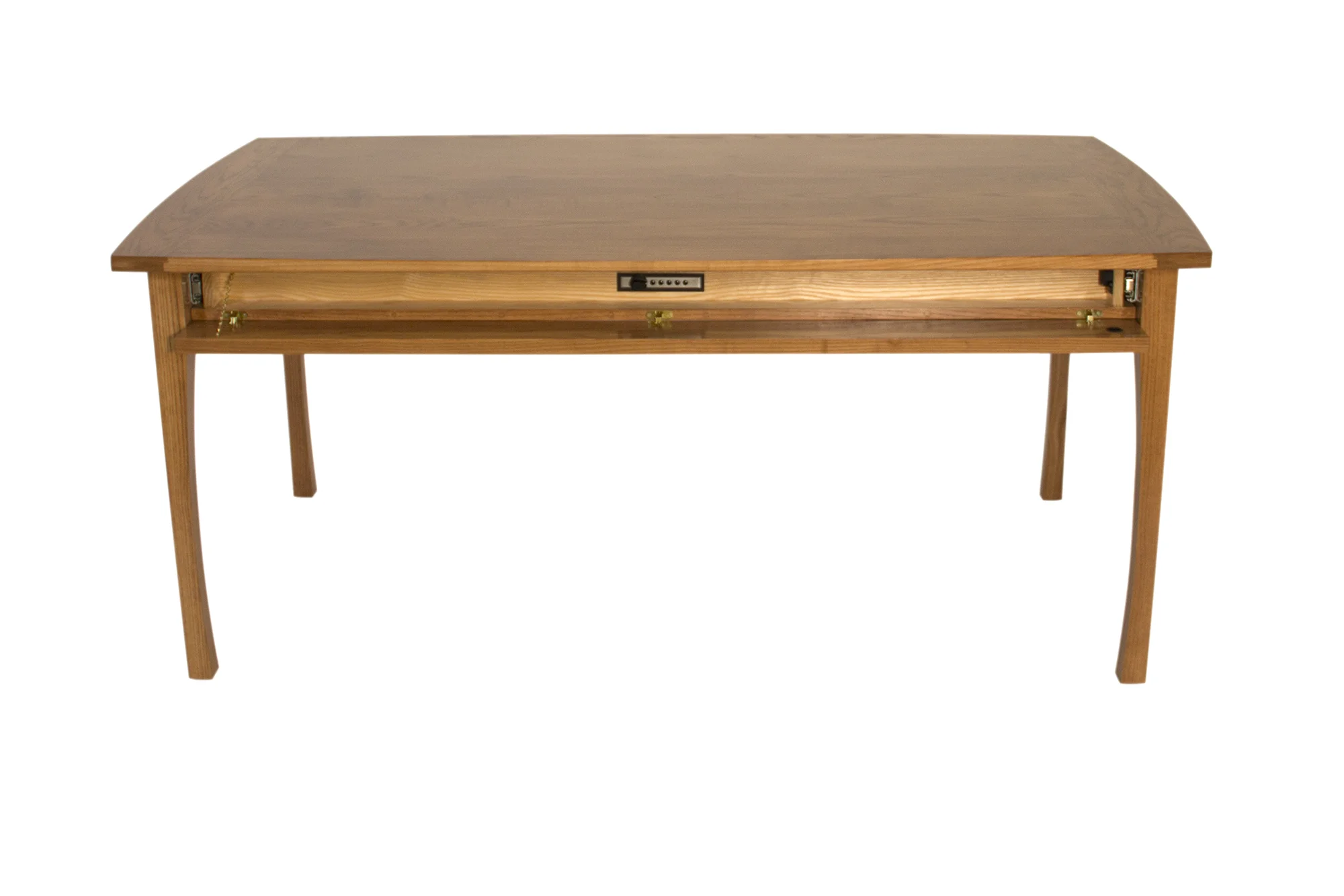 Overhead view of SafeGuard Kitchen Table highlighting seamless design with hidden drawer storage